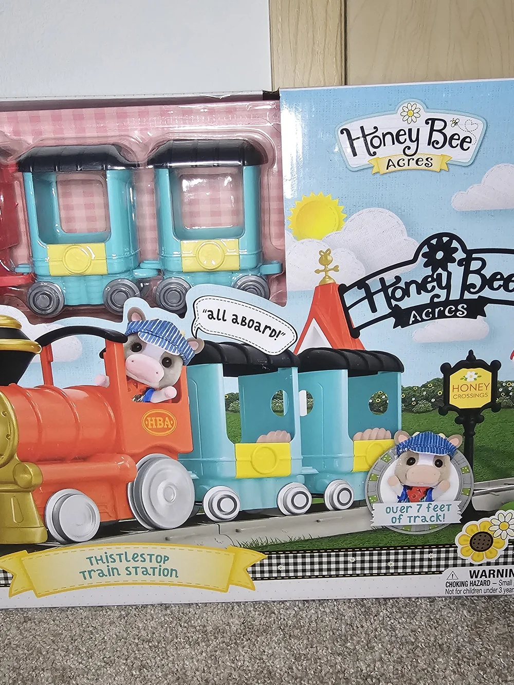 Thistlestop Train Station - Red & Teal Kids Train Playset